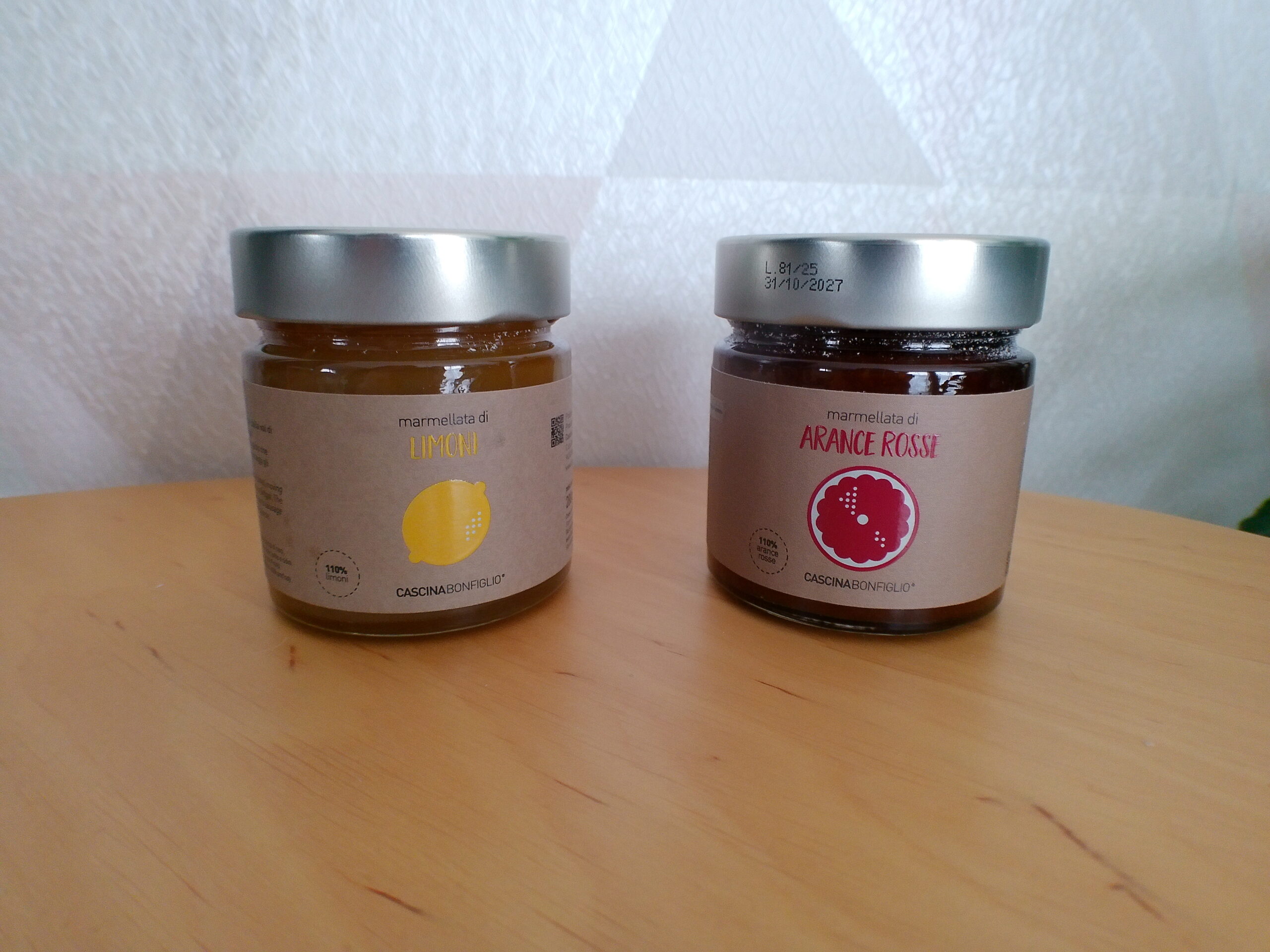 CASCINA BONFIGLIO Marmelade Citron et pamplemousse CASCINA BONFIGLIO Offre 2 marmelades citron et pamplemousse rose – Image 1