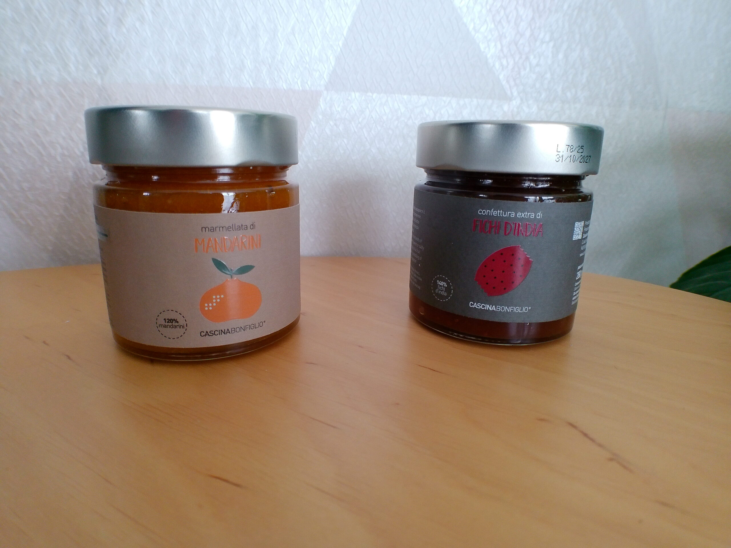 CASCINA BONFIGLIO Marmelade mandarine et figue de barbarie CASCINA BONFIGLIO Offre 2 marmelades Figue de barbarie et mandarine – Image 1