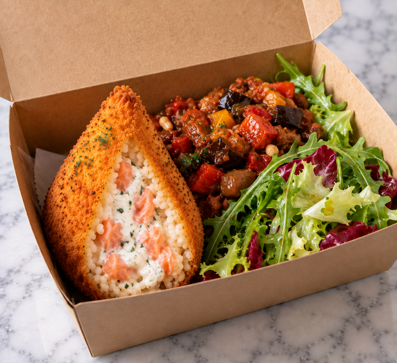 ARANCINI SAUMON ARANCINI SAUMON FUME ET FROMAGE FRAIS MAISON – Image 1